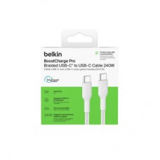 Дата кабель USB-C to USB-C 2.0m 240W white Belkin (CAB025HQ2MWH) - Фото