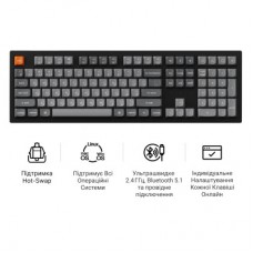 Клавіатура Keychron K10 Max Keychron Super Banana Switch RGB UA Black (K10M-H4-UA) - Фото