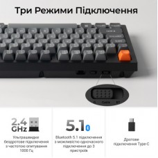 Клавіатура Keychron K10 Max Keychron Super Banana Switch RGB UA Black (K10M-H4-UA) - Фото