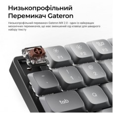Клавіатура Keychron K3 Max Gateron Brown Switch RGB UA Black (K3M-H3-UA) - Фото