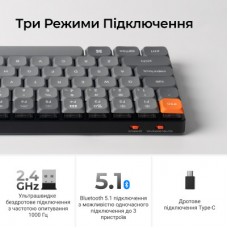 Клавіатура Keychron K3 Max Gateron Brown Switch RGB UA Black (K3M-H3-UA) - Фото