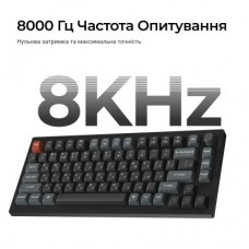 Клавіатура Keychron V1 Ultra Keychron Red Switch RGB UA Black (V1U-D1-UA) - Фото