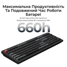 Клавіатура Keychron V6 Ultra Keychron Red Switch RGB UA Black (V6U-D1-UA) - Фото