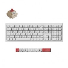 Клавіатура Keychron V6 Ultra Keychron Red Switch RGB UA White (V6U-F1-UA) - Фото