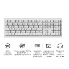 Клавіатура Keychron V6 Ultra Keychron Red Switch RGB UA White (V6U-F1-UA) - Фото