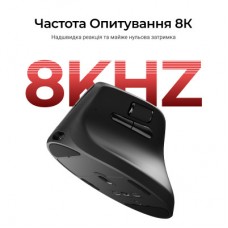 Мышка Keychron M5 Wireless/Bluetooth/USB Black (M5-A23) - Фото