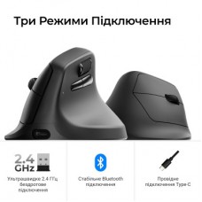 Мышка Keychron M5 Wireless/Bluetooth/USB Black (M5-A23) - Фото
