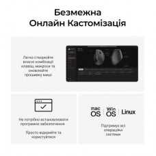 Мышка Keychron M5 Wireless/Bluetooth/USB Black (M5-A23) - Фото