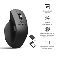 Мышка Keychron M6S Wireless/Bluetooth/USB Black (M6S-A72) - Фото