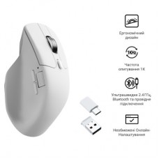 Мышка Keychron M6S Wireless/Bluetooth/USB White (M6S-B72) - Фото