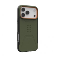 Чохол для мобільного телефона UAG iPhone 17 Pro Max Civilian MagSafe Olive/Orange (114546117297) Чохол для мобільного телефона UAG iPhone 17 Pro Max Civilian MagSafe Olive/Orange (114546117297) - Фото