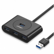 Концентратор Ugreen 4-port 1m USB 3.0 Active CR113 black (20291) - Фото