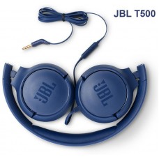 Навушники накладні дротові JBL T500 Blue (JBLT500BLU)