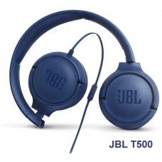 Навушники накладні дротові JBL T500 Blue (JBLT500BLU)