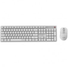 Комплект Gembird Silent Key Pro Business Wireless White (KBS-WMS-01-W-CYRL) - Фото