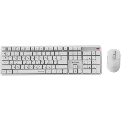 Комплект Gembird Silent Key Pro Business Wireless White (KBS-WMS-01-W-CYRL)