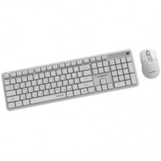 Комплект Gembird Silent Key Pro Business Wireless White (KBS-WMS-01-W-CYRL) - Фото