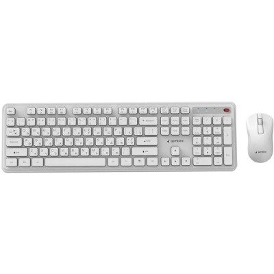 Комплект Gembird Slim Pro Business Wireless White (KBS-WPS-01-W-CYRL)