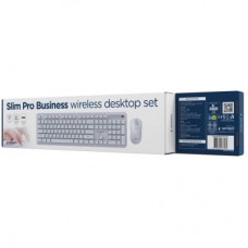 Комплект Gembird Slim Pro Business Wireless White (KBS-WPS-01-W-CYRL) - Фото