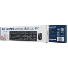 Комплект Gembird Silent Key Pro Business Wireless Black (KBS-WMS-01-CYRL) - Фото