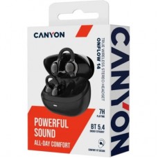 Навушники Canyon OWS Ear Clips OnFlow 14 Black (CNS-TWS14B) - Фото