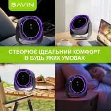 Вентилятор BAVIN BF-005 High-Speed FUN 3000RPM Black-purple (BF-005 BP) - Фото