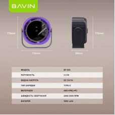 Вентилятор BAVIN BF-005 High-Speed FUN 3000RPM Black-purple (BF-005 BP) - Фото