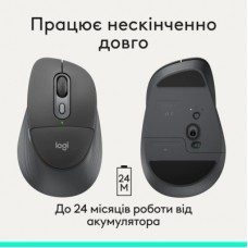 Мышка Logitech Signature Comfort Plus M850L Wireless/USB-C Graphite (910-007715) - Фото