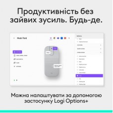 Мышка Logitech Mobi Fold Bluetooth Off-White (910-007631) - Фото