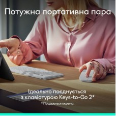 Мышка Logitech Mobi Fold Bluetooth Off-White (910-007631) - Фото