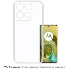 Чехол для мобильного телефона BeCover Silicone Motorola Moto G86 Transparent (713769) Чехол для мобильного телефона BeCover Silicone Motorola Moto G86 Transparent (713769) - Фото
