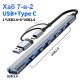 Концентратор Dynamode USB-C + UAB-A to 1xUSB 3.0 + 6xUSB 2.0 gray (DM-UH-701AC)