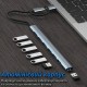Концентратор Dynamode USB-C + UAB-A to 1xUSB 3.0 + 6xUSB 2.0 gray (DM-UH-701AC)
