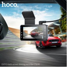 Видеорегистратор HOCO DV9 3-inch screen driving recorder (720P) Metal Gray (6942007633345) - Фото