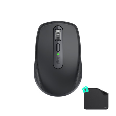 Мышка Logitech MX Anywhere 3S for Business Wireless/Bluetooth + Mouse Pad Studio Series Graphite (MX910-006958)
