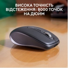 Мышка Logitech MX Anywhere 3S for Business Wireless/Bluetooth + Mouse Pad Studio Series Graphite (MX910-006958) - Фото