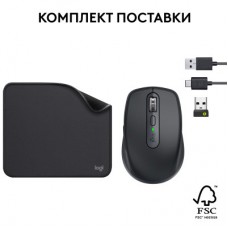 Мышка Logitech MX Anywhere 3S for Business Wireless/Bluetooth + Mouse Pad Studio Series Graphite (MX910-006958) - Фото