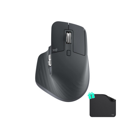 Мышка Logitech MX Master 3S Performance for Business Wireless/Bluetooth + Mouse Pad Studio Series Graphite (MX910-006582)