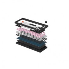 Клавиатура GamePro MK160 V2 Warden QLAB Sakura Linear RGB USB UA White (MK160-V2-BL-QS) - Фото