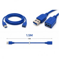Дата кабель USB 3.0 AM/AF 1.5m blue XoKo (XK-AMAF-USB30-15-BL) - Фото