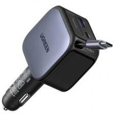 Зарядное устройство Ugreen Car charger USB-C PD90W + cable USB-C to USB-C retractable (55909B)