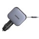 Зарядное устройство Ugreen Car charger USB-C PD90W + cable USB-C to USB-C retractable (55909B) Зарядное устройство Ugreen Car charger USB-C PD90W + cable USB-C to USB-C retractable (55909B)
