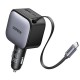 Зарядное устройство Ugreen Car charger USB-C PD90W + cable USB-C to USB-C retractable (55909B) Зарядное устройство Ugreen Car charger USB-C PD90W + cable USB-C to USB-C retractable (55909B)