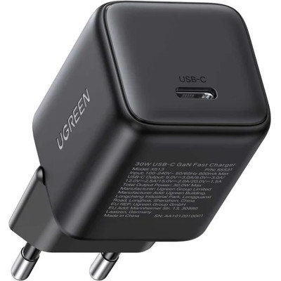 Зарядное устройство Ugreen USB-C PD30W GaN (55531)