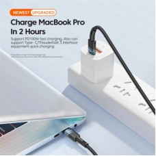 Дата кабель USB-C to USB-C 0.5m 100W black Essager (EXCTT1-XCB01) - Фото