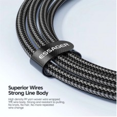 Дата кабель USB-C to USB-C 0.5m 100W black Essager (EXCTT1-XCB01) - Фото