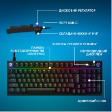 Клавіатура Logitech G316 X TKL USB UA Black (920-014205) - Фото