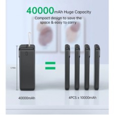 Батарея універсальна Choetech 40000mAh, PD/22.5W, QC, AFC (B731) - Фото