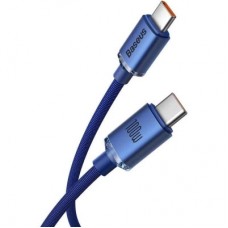 Дата кабель USB-C to USB-C 1.2m 100W blue Baseus (CAJY000603) - Фото