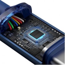 Дата кабель USB-C to USB-C 1.2m 100W blue Baseus (CAJY000603) - Фото